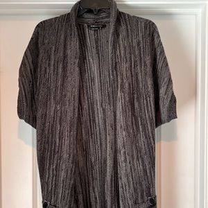 BCBG MAX AZRIA belted short sleeve cardigan sweater with tie waist.